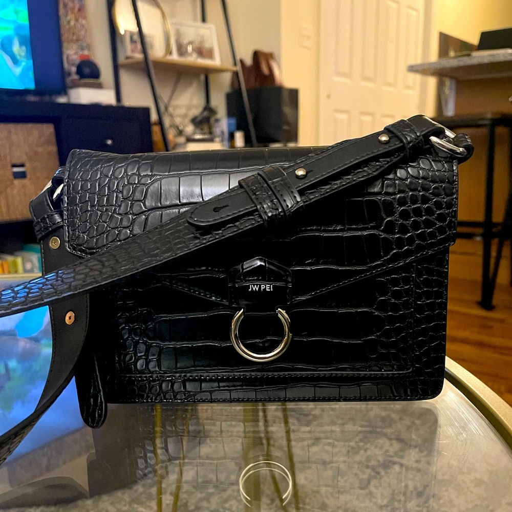 Black croc JW PEI box bag